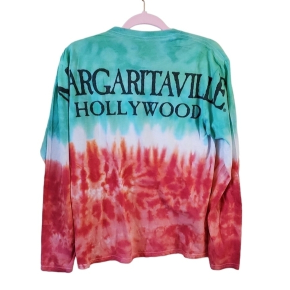 Margaritaville Hollywood Watermelon Tie Dye Long Sleeve T Shirt Size M - Picture 1 of 4